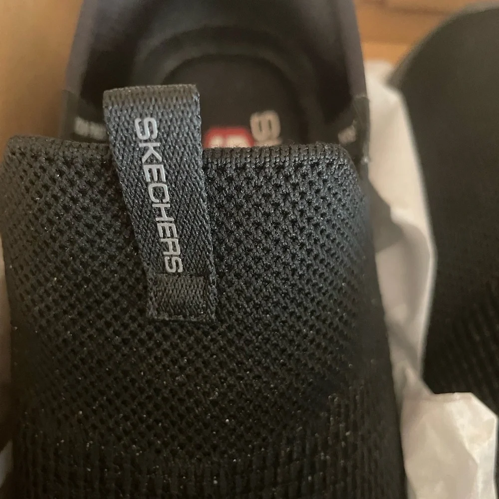 Skechers Women’s Black Slip-On Knit Sneaker Loafers